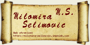 Milomira Selimović vizit kartica